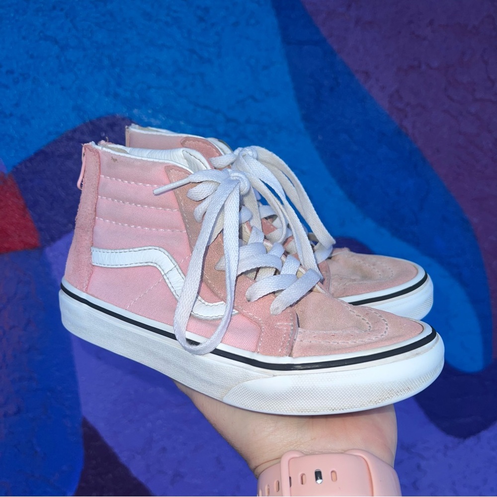 Vans pink high tops size 1.5